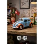 1:36 Ölçek Metal Klasik Vosvos Çek Bırak Araba Kapıları Açılan Oyuncak 1967 Volkswagen Beetle - Mavi