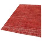 136x237 cm Geometrik Halı Kırmızı Geometrik Yün El Dokuma Modern Geometrik Etnik Eskitme Desenli Boho Oturma Odası Salon Yolluk Koridor Mutfak Halısı