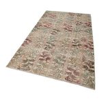 137x245 cm Kareli Kilim Kahverengi Kareli Yün El Dokuma Modern Geometrik Etnik Eskitme Desenli Boho Oturma Odası Salon Yolluk Koridor Mutfak Halısı