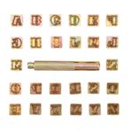13mm Metal Damga Punch Set Vintage Tasarım Alfabe 26 Harfler Kalıp Aracı El Sanatları