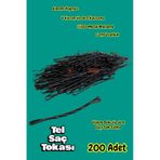 13technow Siyah %100 Metal Esnemez Dayanıklı Kadın Saç Tel Tokası 200 Adet Siyah