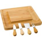 13X13 "bambu Peynir Kurulu ile 4 Parça Bıçak Seti Doğum Günü Için Et - Renkli