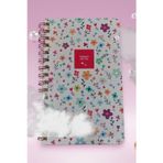 13X21 cm Çizgisiz 96 Yaprak Sert Karton Kapak Telli Defter 60 gr Beyaz Kağıt