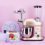 14.999 Emsan Bella Gusto Maxi Golden Pink Kıyma Çekme /sucuk-Sosis/içli Köfte Aparatlı/smooth Hazneli Hamur Yoğurma Makinesi 1300W 5L