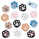 14 adet ütü yaması, köpek patisi, pati izi yama, ütüyle yapıştırmak için, kendinden yapışkanlı ütü çıkartması, giysi, evcil hayvan ayak izi yaması, elbise, kot pantolon için