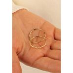 14 Ayar 2.3 Cm Halka Altın Küpe