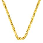 14 Ayar Altın 3 mm. Kral Zincir Kolye 50 cm.