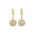 14 Ayar Altın Baget Taşlı Trapez Küpe