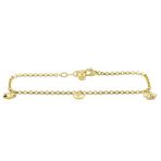 14 Ayar Altın Kalpli Bileklik - 0189803