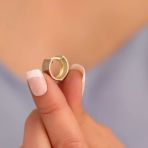 14 Ayar Altın Kaplama Mat Yüzey Huggie Gümüş Küpe - Kalın Halka Küpe - E00265