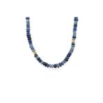 14 Ayar Altin Safir Tasli Dorika Toplu Kadin Kolye