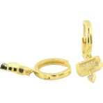 14 Ayar Altın Tasarım Küpe - 0183074