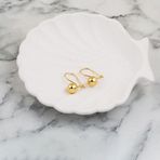 14 Ayar Altın Top Küpe - Sallantılı Model Günlük Kullanım