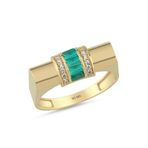 14 Ayar Emerald Baget Taşlı Altın Yüzük