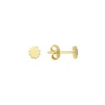 14 Ayar Minik Tırtıklı Altın Küpe 0,56 gr