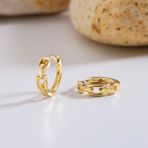 14 Ayar Modern Halka Altın Küpe 1,09 gr