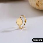 14 Ayar Modern Tek Minik Yuvarlak Halka Altın Küpe 0,50 gr