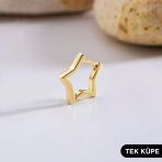 14 Ayar Yıldız Tek Halka Altın Küpe 0,67 gr