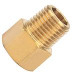 1/4 BSPT Erkek - 1/2 NPT Dişi, basınç Göstergesi Için Boru bağlantısı, su, Gaz, yağ, Yakıt, sıkı pirinç bağlantısı 60 (1/4 BSPT harici iplik döndür 1/4 npt dahili)