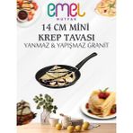 14 cm Çok Amaçlı Mini Krep Tavası - Siyah