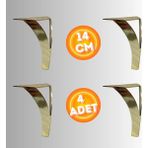 14 cm Metal Damla Koltuk Ayağı Mobilya Ayağı Ünite Ayağı Konsol Ayağı Puf Berjer Ayağı ( 4 Adet ) - Gold