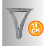 14 cm Metal Damla Koltuk Ayağı Mobilya Ayağı Ünite Ayağı Konsol Ayağı Puf Berjer Ayağı - Krom