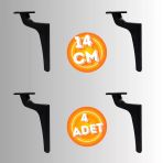 14 Cm Metal Zirve Ayak Koltuk Ayağı Mobilya Ayağı Ünite Ayağı Konsol Ayağı Puf Berjer Ayağı ( 4 Adet)