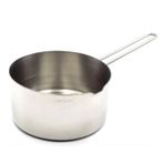 14 Cm Paslanmaz Çelik Sütlük 18/10 Ultra Lüks İnox Derin Sos Tavası Metal Saplı Çok Amaçlı Kaçerola