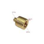 1/4 Inç, Monopod, Kamera, Mikrofon, Projektör Vidasını 3/8 Inçe Dönüştürücü Adaptör, Sarı, Pirinç - Ahşap
