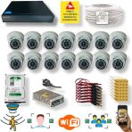 14 Kameralı Set- İnsan Yüz Hareket Algılayan 5Mp Lens 36 Irled 1080P İç Mekan Güvenlik Kamerası Seti D136b