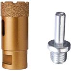 14 mm Granit Mermer Seramik Delme Panç Spiral ve Matkap Için Aparatlı M14 14MMGRANITTR - Altın