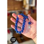 14 MM Küre Mavi 17'lik Cam Tesbih