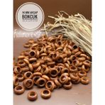 14 mm Renkli Ahşap Yassı Yüzük Boncuk (25 Gram 70 Adet) Delik Çapı 8 mm Makrome Takı Tasarım - Taba - Kahve