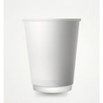 14 Oz Double Wall Karton Bardak (Beyaz) 20 Adet