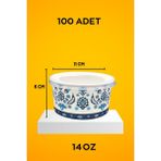 14 Oz Karton Çorba Kasesi 100 Adet - DESENLİ-01