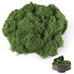 14 oz Sahte Yeşil Yosun - Kendin Yap El Sanatları için Yapay Yapay Yosun, Peri Bahçeleri için Yumuşak Kabarık Dekoratif Yosun, Masa Orta Parçaları, Düğün ve Saksı Bitki Dekoru (400 g)