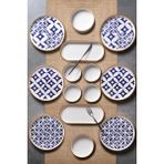 14 Parça 6 Kişilik Karo Stackable Kahvaltı Takımı - Kahvaltılık