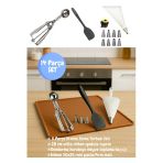 14 Parça Pasta Ve Kurabiye Seti – Krema Torbası + Spatula + Dondurma Kaşığı + Silikon Fırın Matı
