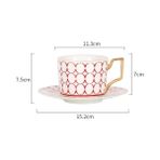 14 Varış Fas Tarzı Sehpalar Fincan Tabağı ile Porselen Fincan Seti Ev Mutfak Için Ofis Masası Drinkware Düğün Için Hediye (Yurt Dışından) - 1 Adet - Renkli - 1 lt