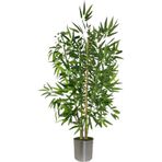 140 cm 4 gövdeli yapay bambu agacı metal saksı svm.1436