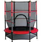 140 cm Korumalı Çocuk Trambolini (55 Inç) Fileli Trambolin - Kırmızı