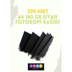 140 Gr A4 Siyah Fotokopi Kağıdı 200 Adet Siyah kağıt