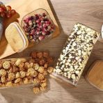 1400ML Sızdırmaz Vakumlu Bambu Kapaklı Borosilikat Cam Kavanoz – Hava Geçirmez & Dayanıklı G