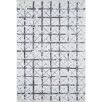 140x200 cm Tahran Siyah Çizgili Yün El Dokuma Modern Geometrik Etnik Eskitme Desenli Boho Oturma Odası Salon Yolluk Koridor Mutfak Halısı