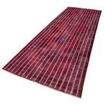 140x396 cm Geometrik Halı Kırmızı Geometrik Yün El Dokuma Modern Geometrik Etnik Eskitme Desenli Boho Oturma Odası Salon Yolluk Koridor Mutfak Halısı