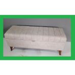 140X40X45 Cayz Yatak Ucu Puf Krem