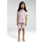 14100 Toontoy Kız Çocuk Komple Baskılı Şortlu Pijama Takım 14100 Pembe 9-10 YAŞ