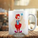 1416-1114 Rüzgar Gülü Olan Palyaço Kupa Bardak