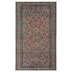 141x232 cm Atina Kahverengi Vintage Yün El Dokuma Modern Geometrik Etnik Eskitme Desenli Boho Oturma Odası Salon Yolluk Koridor Mutfak Halısı