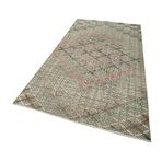 142x275 cm Kareli Kilim Kahverengi Kareli Yün El Dokuma Modern Geometrik Etnik Eskitme Desenli Boho Oturma Odası Salon Yolluk Koridor Mutfak Halısı